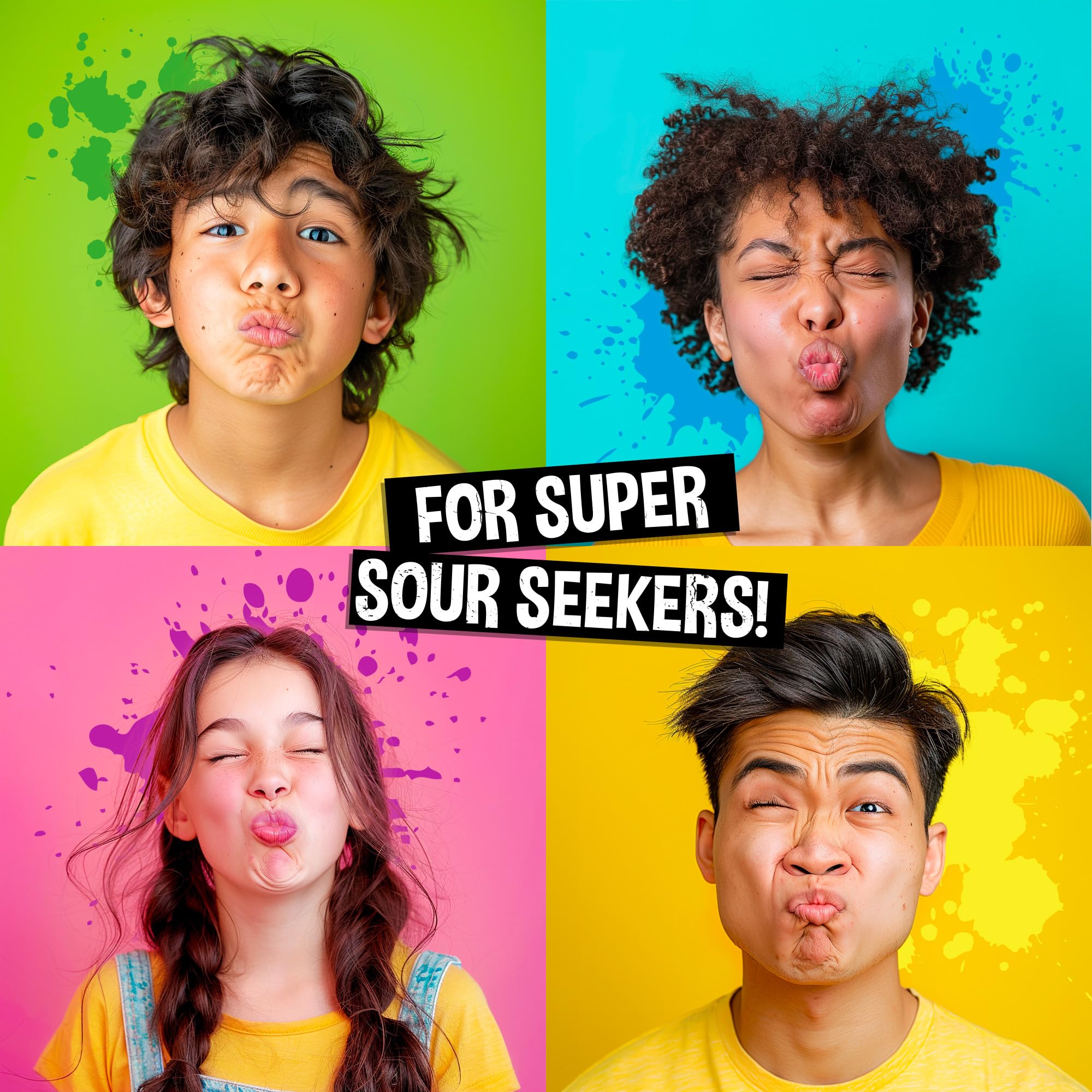Warheads Extreme Sour Hard Candy Assorted Flavors 2oz Bag | Warheads Galactic Mix Cubes Chewy Candy 3.5oz - Tangy Sour Candy for Parties, Halloween Treats & Office Snacks