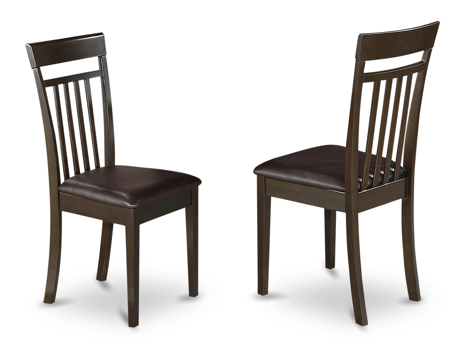 East West Furniture LYCA5-CAP-LC Lynfield 5-Piece Kitchen Dining Set with 36x66 Inch Expandable Table & 4 Faux Leather Chairs - Perfect for Small Spaces, Breakfast Nooks, and Apartment Living