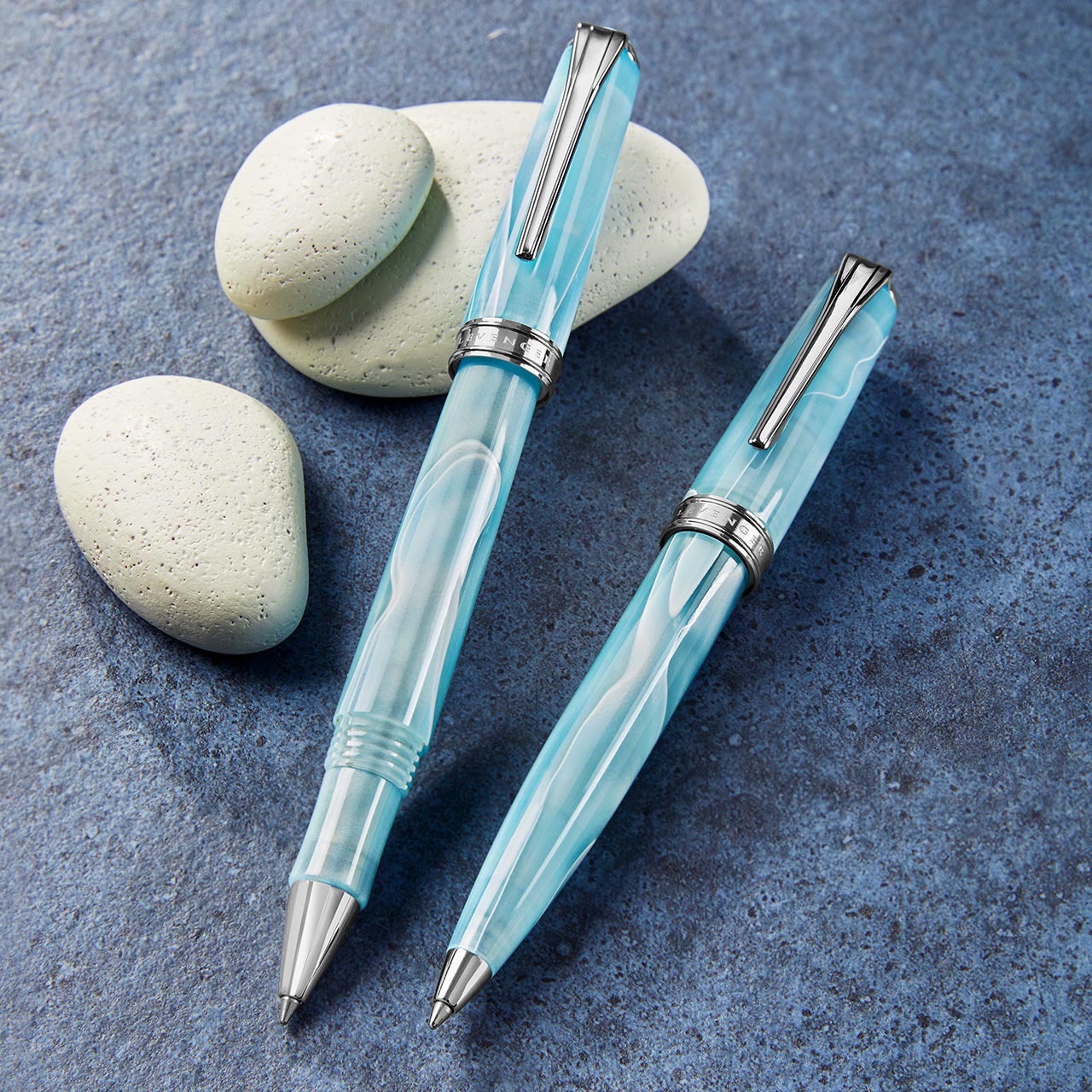 True Writer Classic Larimar Blue Fountain Pen - Premium Writing Instrument for Calligraphy, Journaling & Office Use