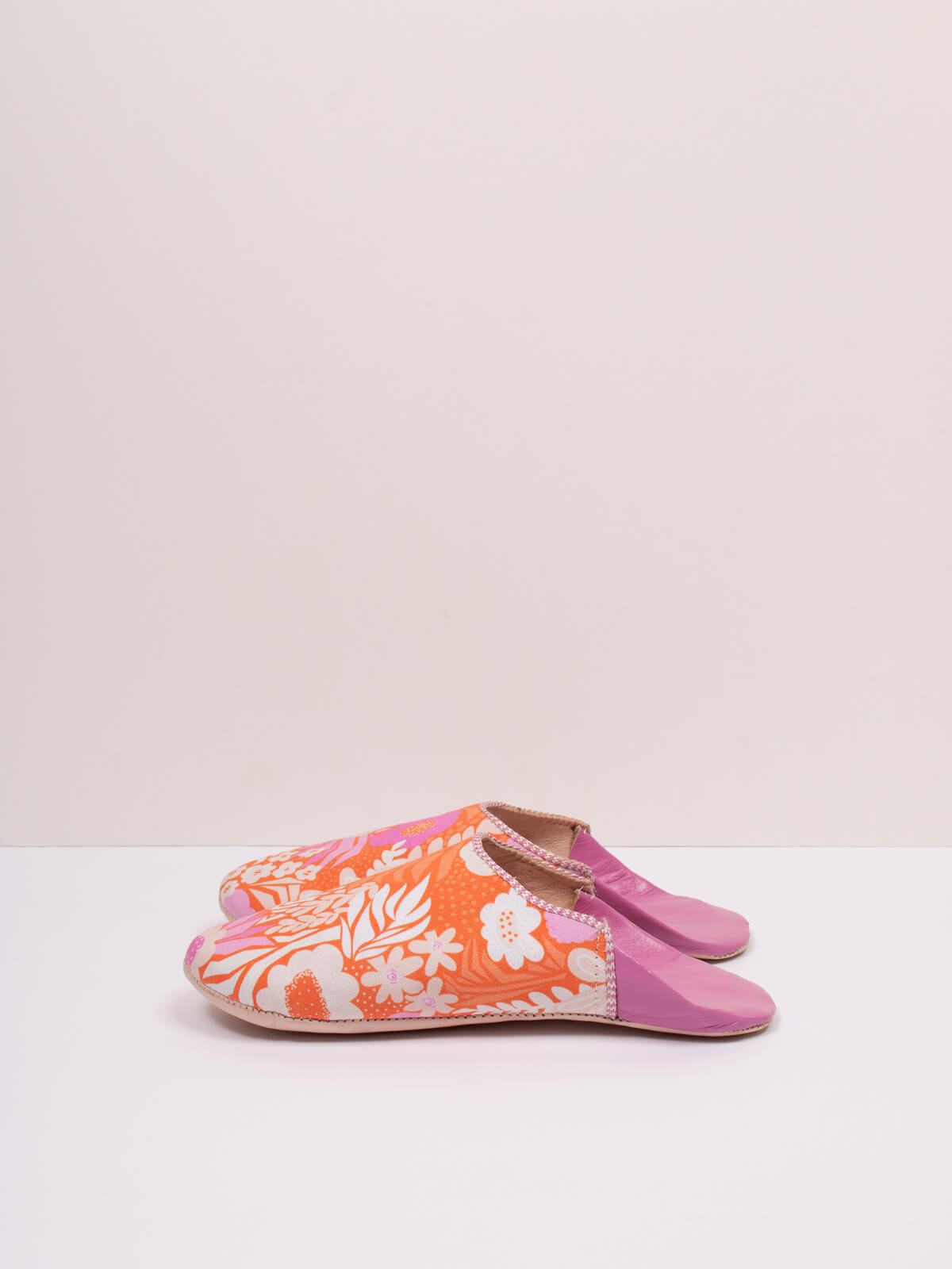 Margot Floral Babouche Slippers for Women - Soft Fuchsia Pink House Shoes with Non-Slip Sole - Comfortable Indoor/Outdoor Slides for Home, Spa, and Lounge Wear