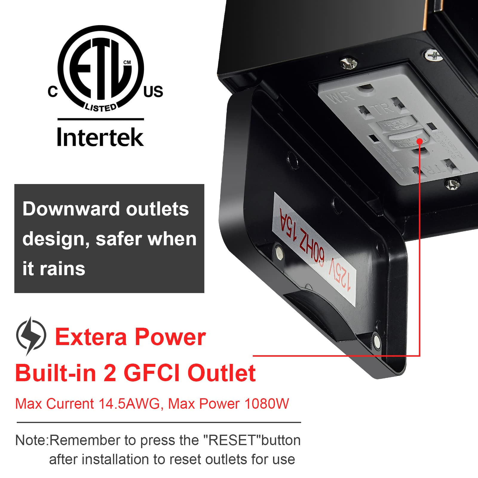 Outdoor Porch Lights with GFCI Outlet - Dusk to Dawn Motion Sensor, 3 Lighting Modes, Waterproof Exterior Wall Light for House, Patio, Garage - Perfect for Front Door Security & Nighttime Illumination