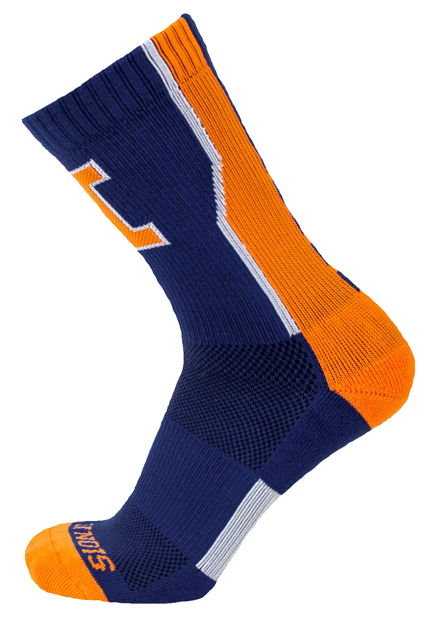 Illinois Fighting Illini Blue Sports Performance Socks for Men & Women - Breathable Moisture-Wicking Athletic Socks for Running, Basketball & Gym Workouts - Perfect Fan Gear for College Sports Games
