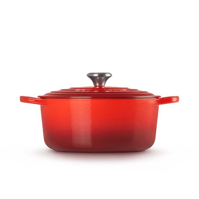 Le Creuset 6.7 Quart Round Dutch Oven - Enameled Cast Iron Cookware, Cherry Red (Cerise) | Perfect for Braising, Stewing, Baking & Slow Cooking Soups, Stews & Casseroles
