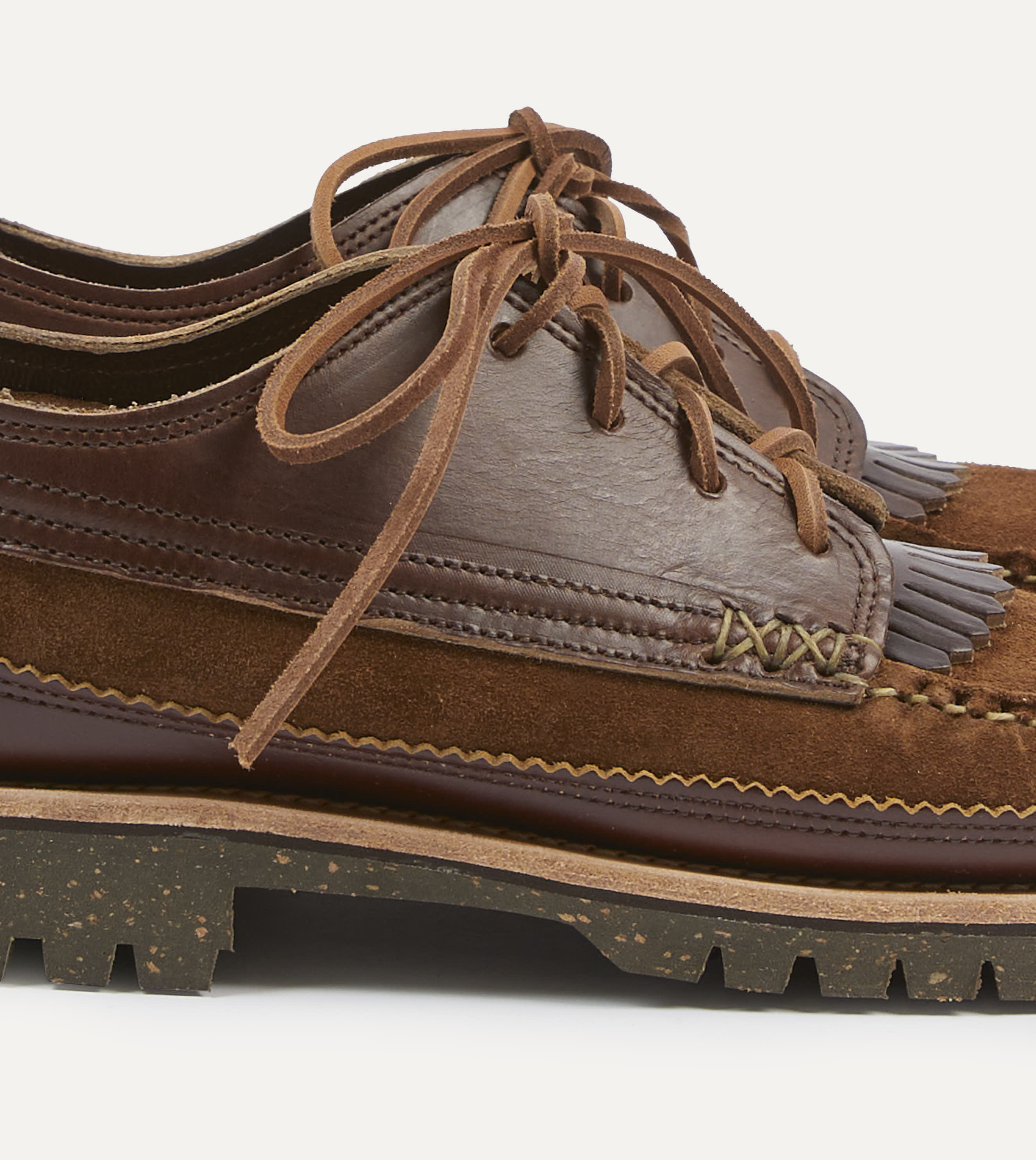 Yuketen Brown Leather Maine Guide Oxford Shoes for Men - Classic Casual & Outdoor Walking - Perfect for Hiking, Travel, and Everyday Wear