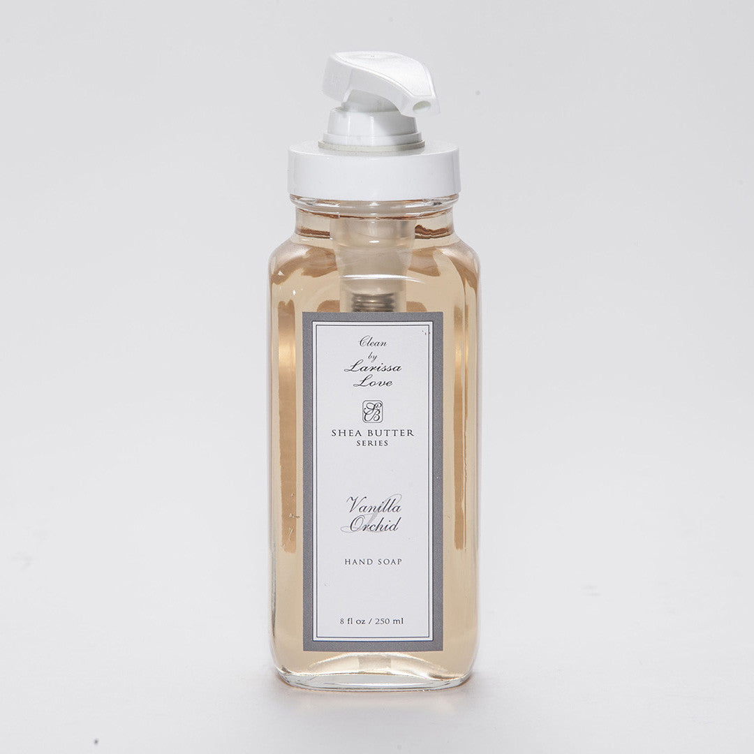 Vanilla Orchid Scented Liquid Hand Soap - Moisturizing & Antibacterial - Refillable Pump Bottle for Bathroom, Kitchen & Office Use