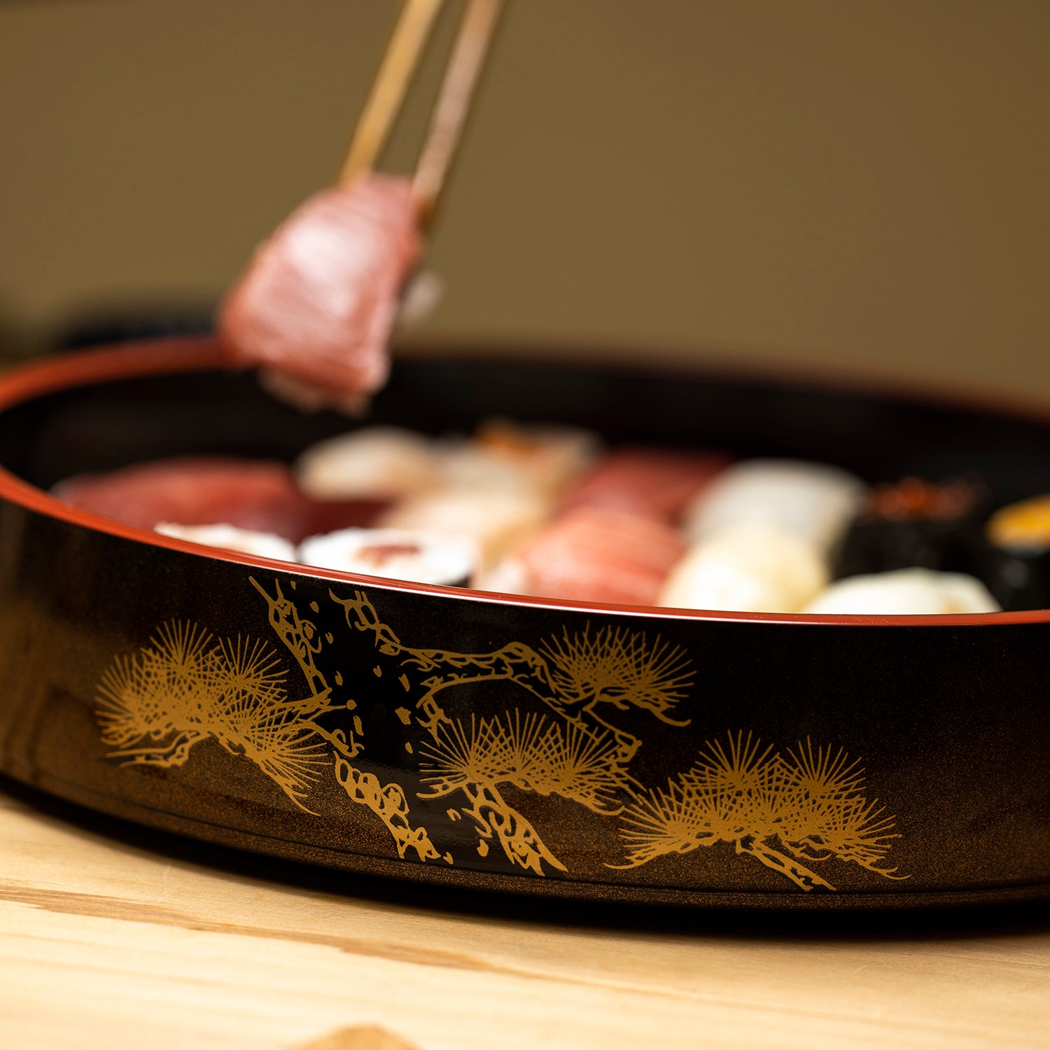 Premium ABS Resin Sushi Tub - Durable Japanese-Style Sushi Serving Tray for Home, Restaurants & Party Platters - Dishwasher Safe & BPA-Free