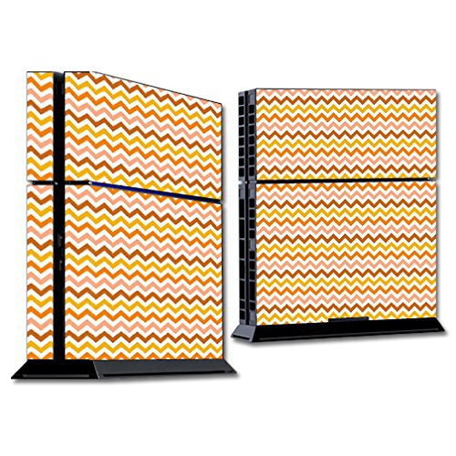MightySkins Protective Skin Wrap Sticker for Sony PlayStation 4 (PS4) Console - Harvest Chevron Design | Durable Vinyl Decal for Gaming Setup & Customization