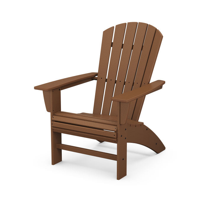 POLYWOOD Nautical Curveback Adirondack Chair - Durable Outdoor Furniture for Patio, Poolside & Beach - Weather-Resistant Plastic Adirondack Chair for Garden, Deck & Backyard Relaxation