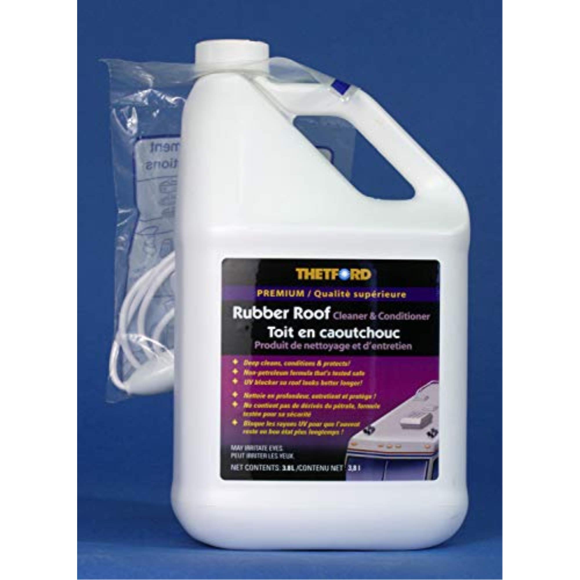THETFORD 32634 RV Roof Cleaner - 1 Gallon Concentrated Formula for Mold, Mildew & Stains - Safe for Fiberglass, Rubber & Metal RVs - Ideal for Camping & Outdoor Vehicle Maintenance
