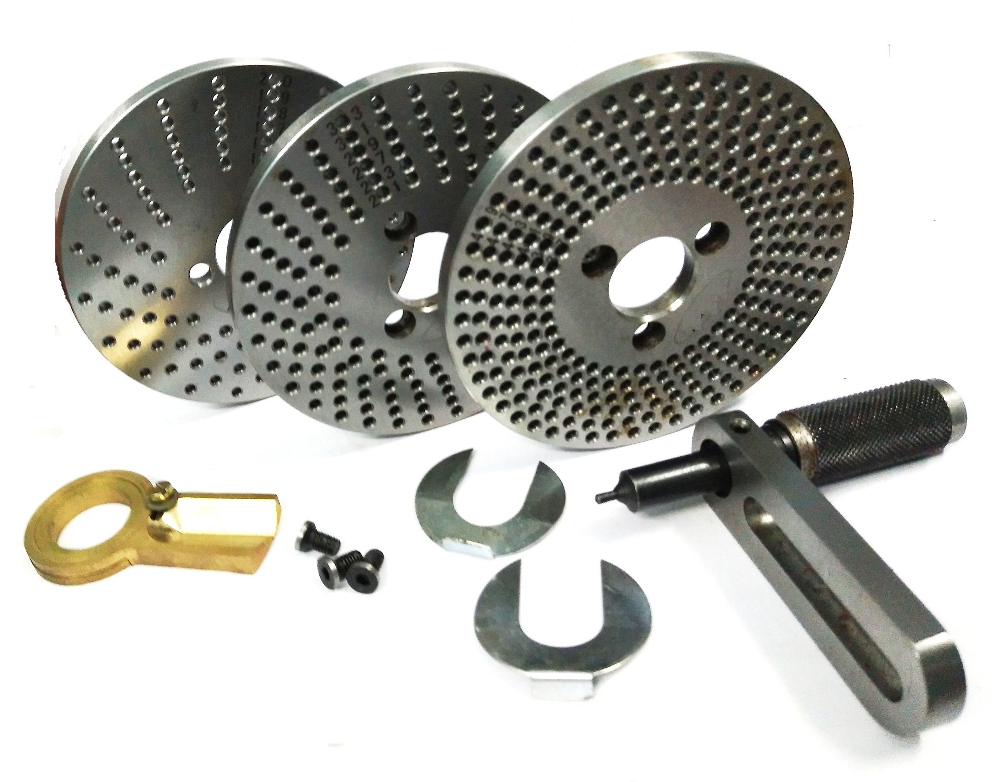 HV4/HV6 Rotary Table Steel Dividing Plates Set - Precision Machining Accessories for Metalworking & CNC Milling Operations
