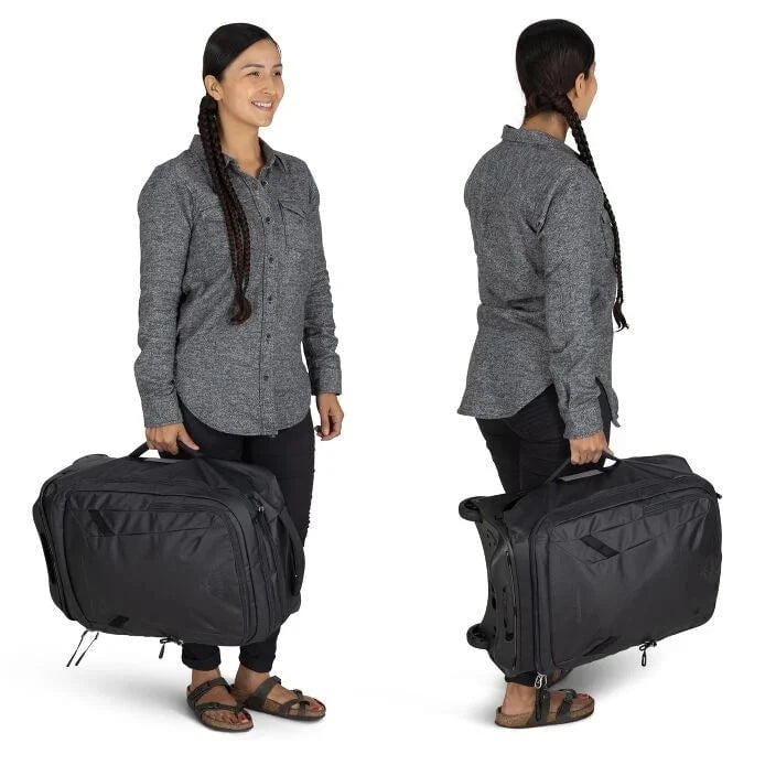 Osprey Transporter Wheeled Carry On Luggage - Lightweight Durable Rolling Suitcase for Travel, Business Trips & Weekend Getaways | Perfect for Airplane Overhead Bins & Road Trips