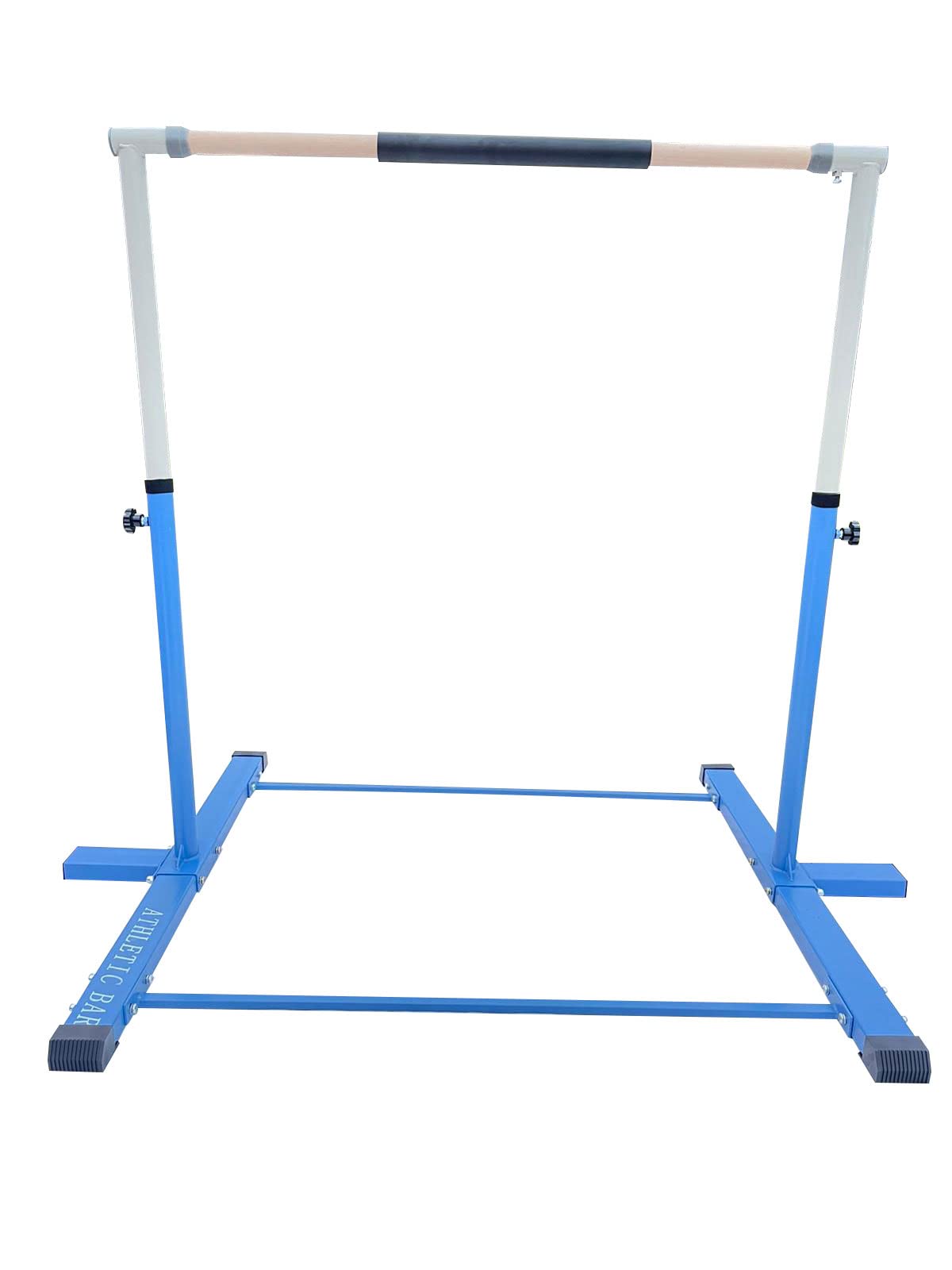 Adjustable Gymnastics Bar for Kids & Adults - 3 to 5 FT Height, with 6'x4' Tumble Mat - Professional Kip Bar for Home Gym Training - Junior Gymnast Equipment for Strength & Flexibility Practice - Perfect for Indoor Workouts, Backyard Training & Gymnastics Skill Development