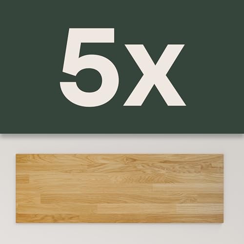 5 x Oak Shelf