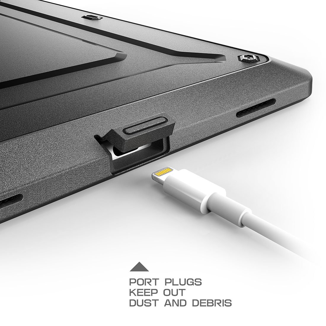 SUPCASE Unicorn Beetle PRO Heavy Duty Rugged Case for iPad Air 3 (2019) & iPad Pro 10.5'' (2017) with Built-in Screen Protector - Full Body Protection Shockproof Cover (Black) - Perfect for Construction, Outdoor Adventures & Daily Use
