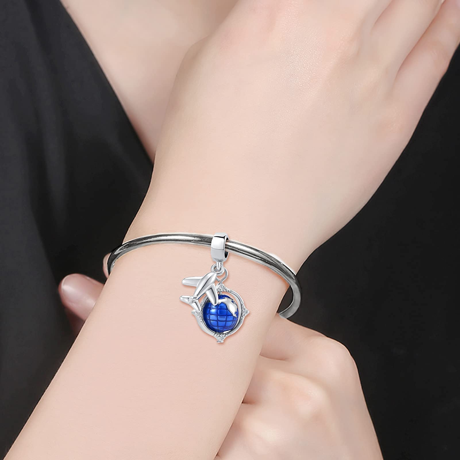 Pandora Bracelet Airplane Charm - Sterling Silver Travel Jewelry for Women | Perfect for Travel Lovers & Aviation Enthusiasts