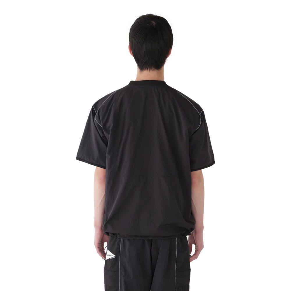 GRAMICCI x ANDWANDER Patchwork Wind Tee - Black | Lightweight Outdoor Windbreaker for Hiking & Urban Exploration