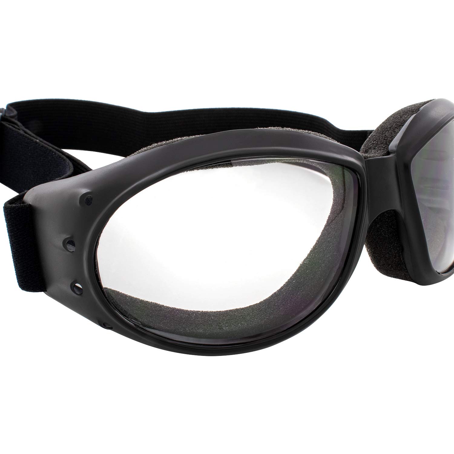 Global Vision Eyewear Cruising Safety Glasses with Clear Lenses - ANSI Z87.1 Certified Protective Eyewear for Cycling, Motorcycling & Outdoor Sports - UV Protection Anti-Fog Work Safety Glasses