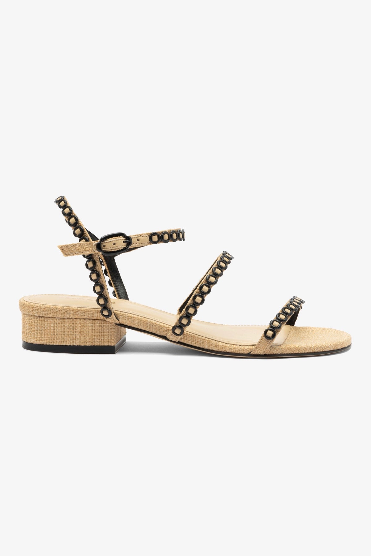 Milanina Flat Sandal Women's Comfortable Beach Sandals - Beige Raffia Material for Summer Vacation, Poolside, and Casual Outings