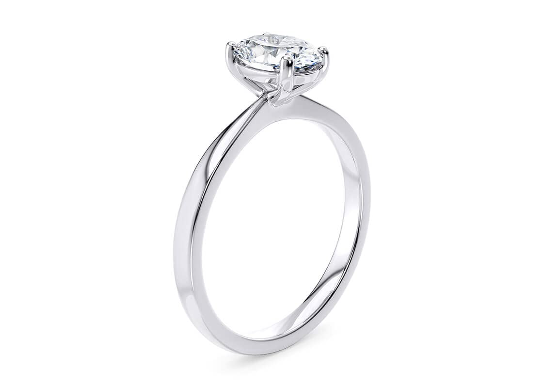 1.0/2.0/3.0 CT Oval Moissanite Solitaire Engagement Ring for Women - 18K Gold Plated, Sterling Silver, White/Rose/Yellow Gold Options with Free Engraving | Wedding Proposal, Anniversary Gift, Promise Ring