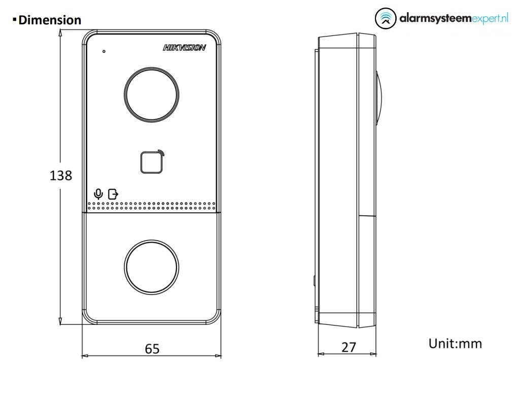 DS KV6113 WPE1 Video Intercom System Kit with PoE/12V Power & WiFi Connectivity - Secure Home & Office Communication for Apartments, Gated Communities & Business Entrances