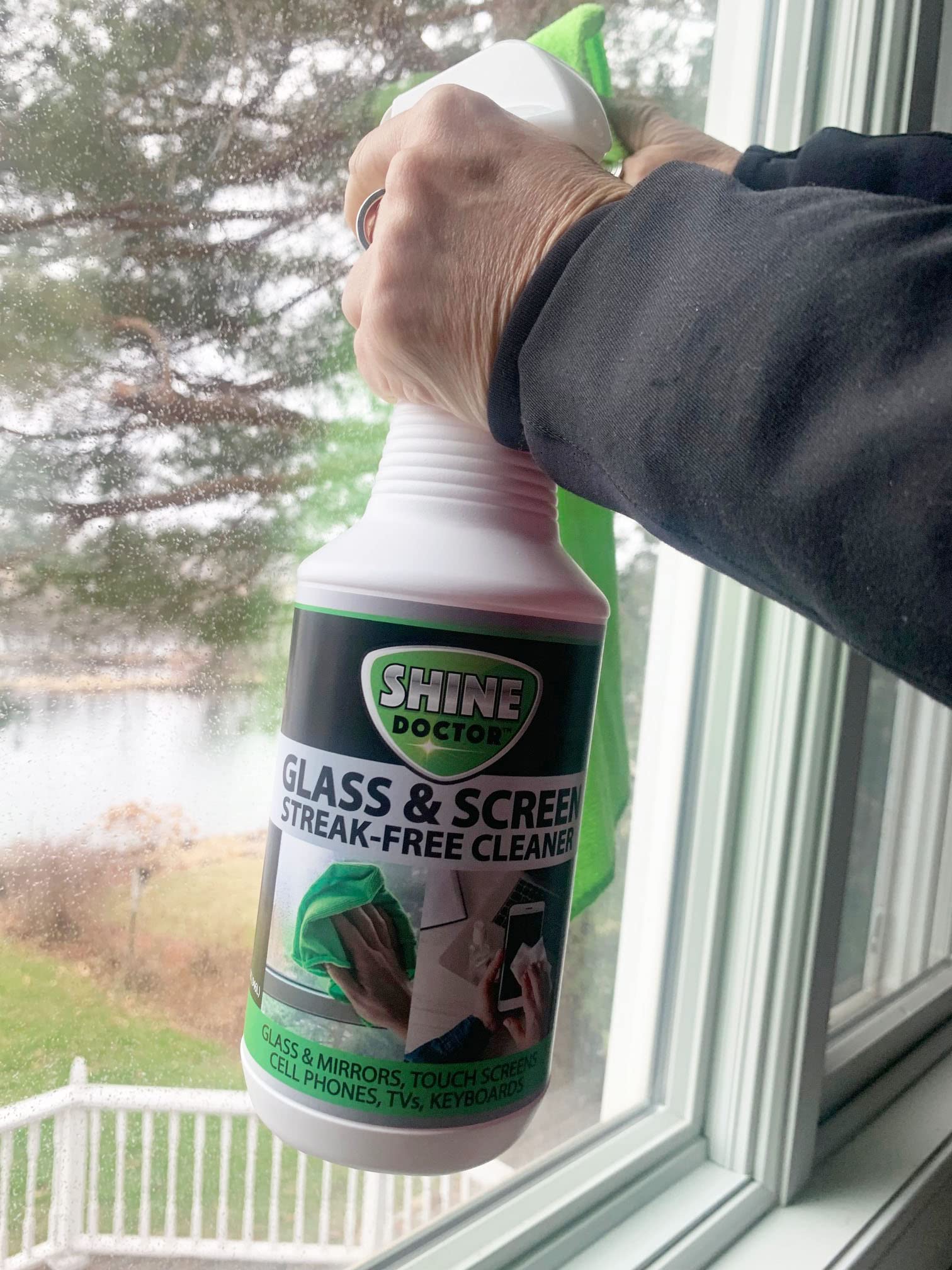 Premium Glass & Screen Cleaner Spray - 32 oz Bottle for Streak-Free Cleaning - Perfect for Phones, TVs, Monitors & Windows - Safe for All Screens & Glass Surfaces