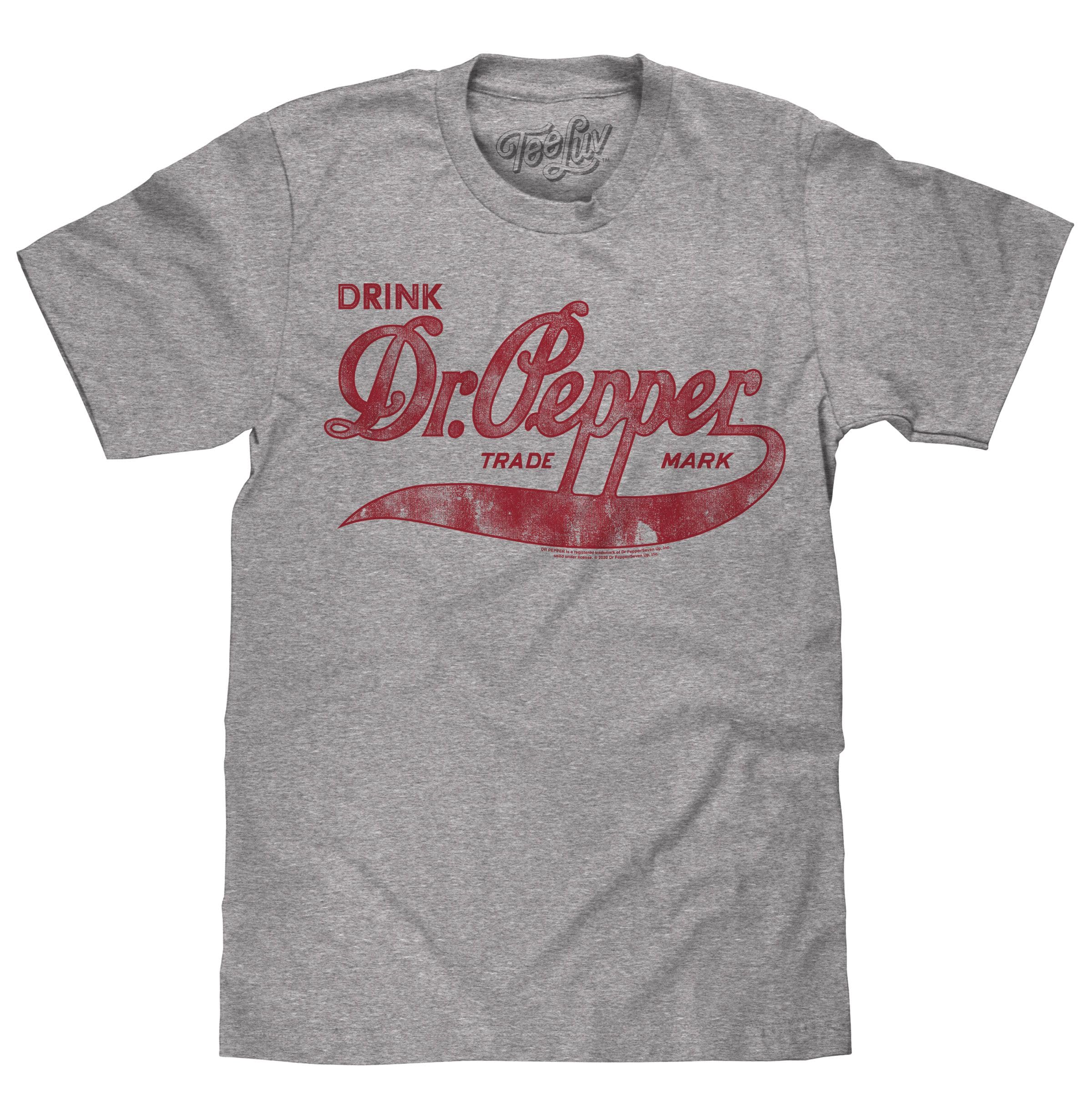Tee Luv Men's Vintage Dr Pepper Soda Graphic T-Shirt - Soft Cotton Casual Tee for Soda Lovers, Retro Style, Perfect for Parties, Gifts & Everyday Wear