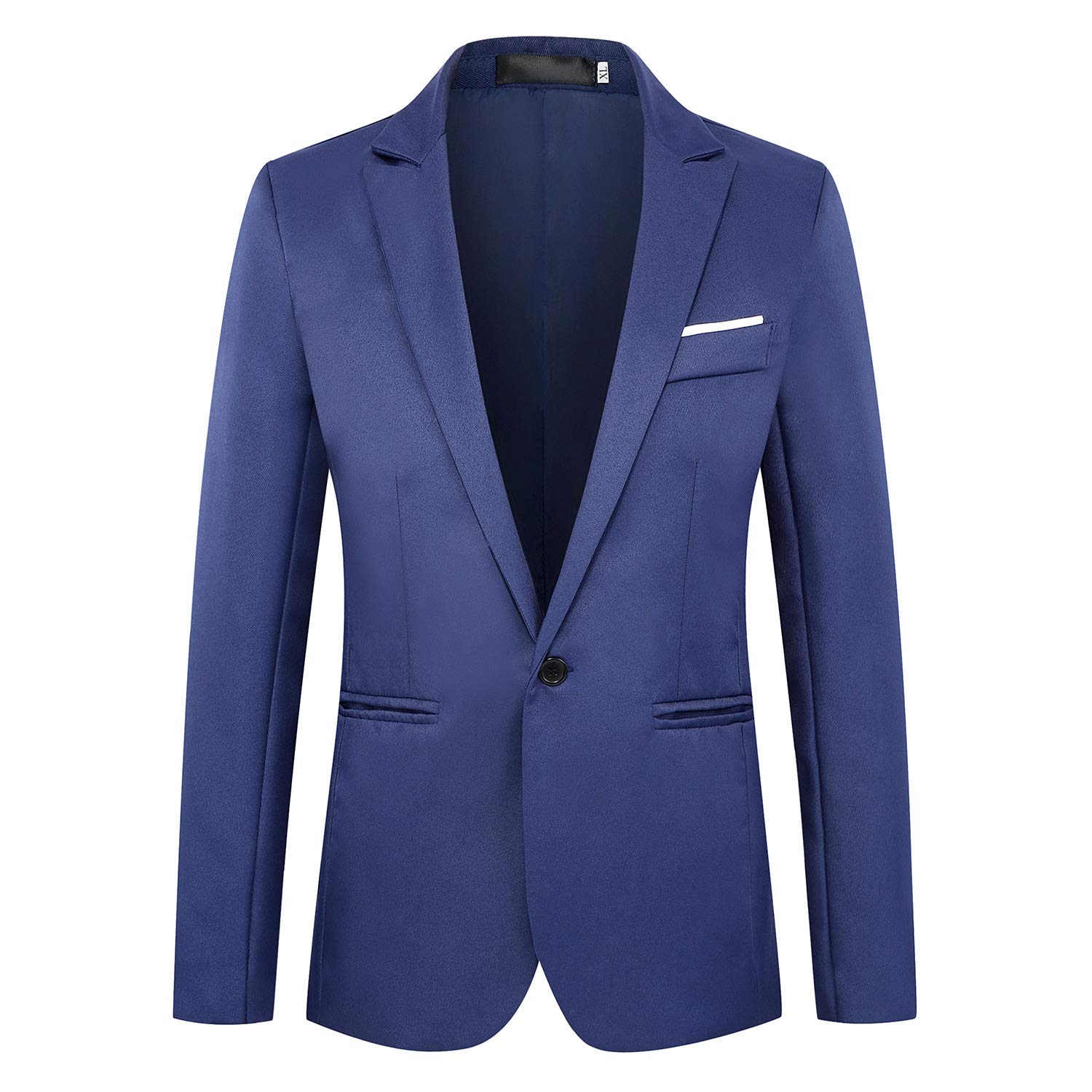 GATMSTZ Men's Formal Peak Lapel Slim Fit Suit Blazer - Business, Prom & Wedding Jacket for Professional & Special Occasions
