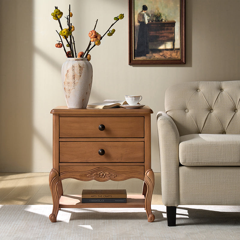 Nina Modern Nightstand with Hidden Drawer - Fully Assembled Bedside Table for Bedroom, Living Room & Office - Traditional Exquisite Design (Optional Types Available)
