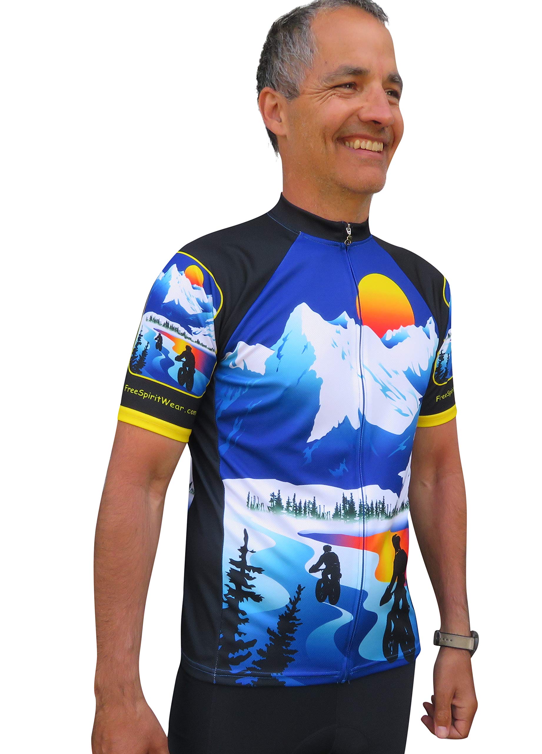 Premium Alaska FatBike Cycling Jersey for Men & Women - Breathable Moisture-Wicking Bike Shirt for Winter Riding & Outdoor Adventures