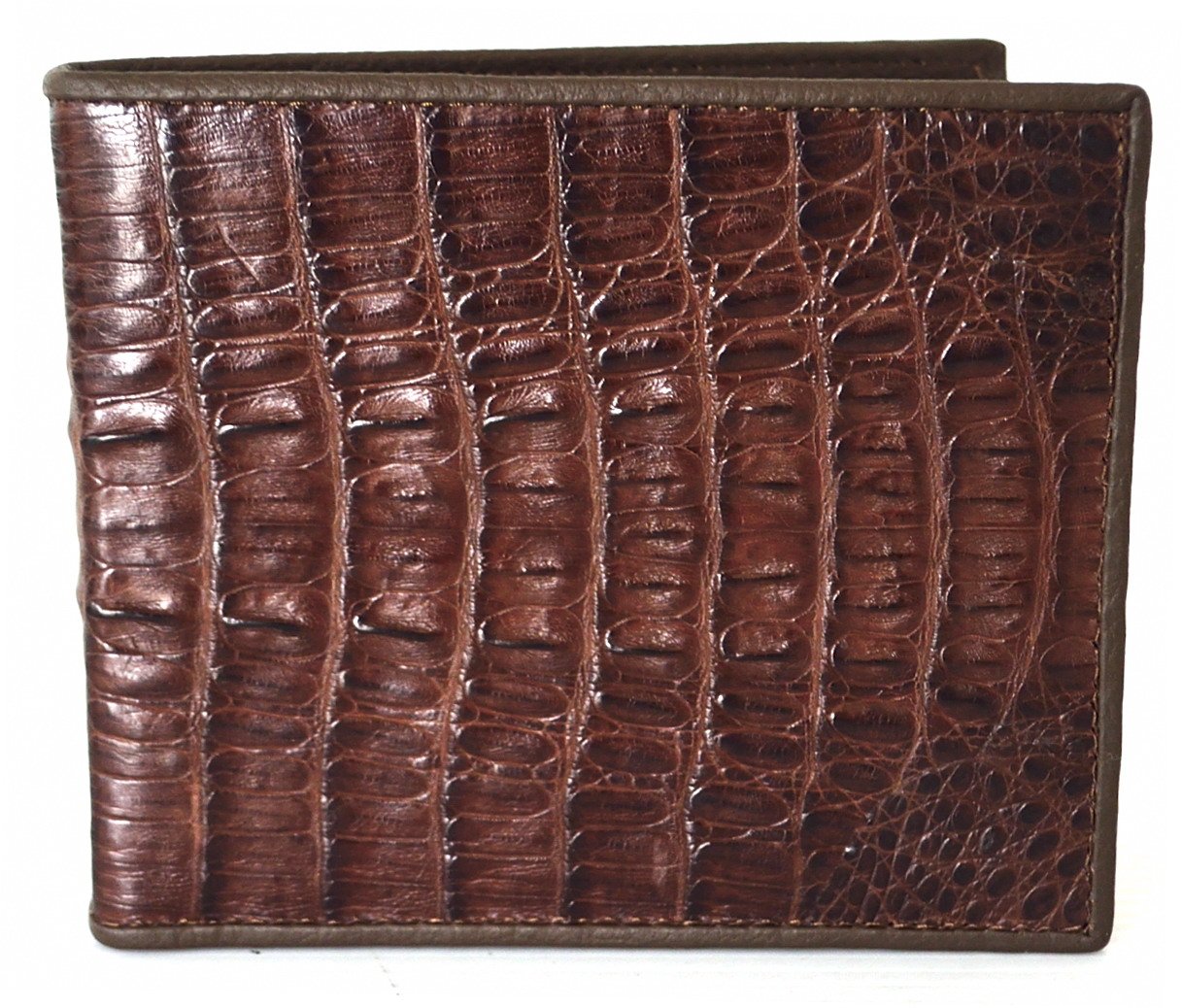 Luxury Men's Bifold Crocodile Leather Wallet - Genuine Brown Alligator Skin RFID Blocking - Perfect for Business & Everyday Carry (Gift for Him)
