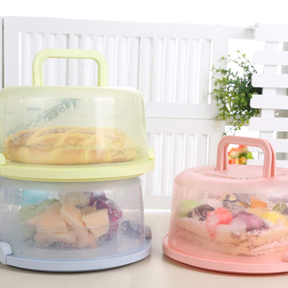 UPKOCH Clear Plastic Cake Container with Handle - Airtight Refrigerator Storage Box for Cakes, Fruits, Meat & Vegetables | Perfect for Bakery, Party Desserts & Food Prep