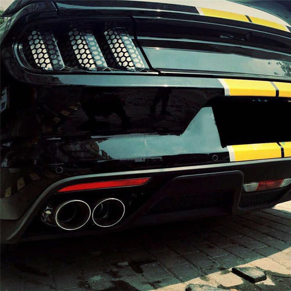 Honeycomb Taillight Cover Stickers 6Pcs for Mustang 2015 - Car Exterior Decoration