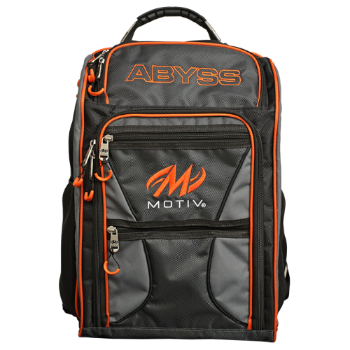 Motiv Abyss Giant Backpack - Black/Gray Bowling Bag for Men & Women | Durable Large Capacity Sports Gear for Bowling, Travel, Gym & Outdoor Activities
