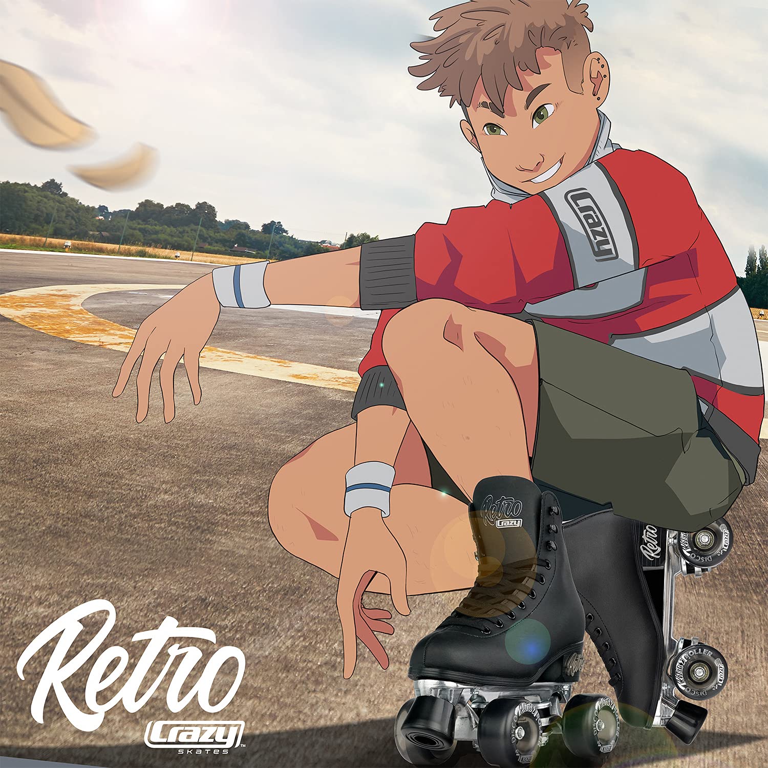 Crazy Skates Retro Roller Skates - Adjustable & Fixed Sizes for Men, Women & Kids | Classic Quad Roller Skates for Indoor & Outdoor Use | Perfect for Rink, Park & Street Skating