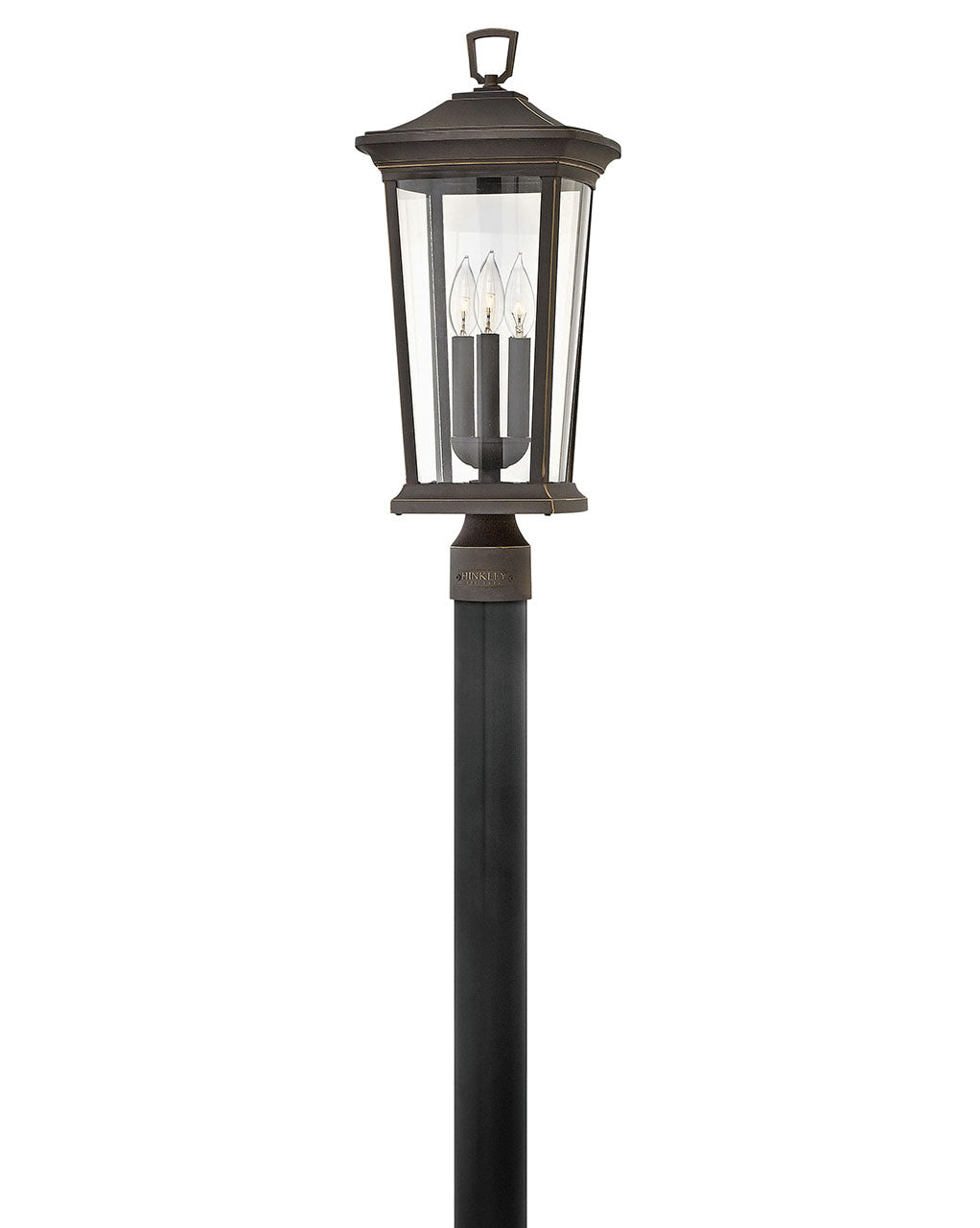 Bromley Oil Rubbed Bronze LED Outdoor Post Top or Pier Mount Lantern - Energy Efficient Lighting for Patio, Garden, Walkway & Entryway