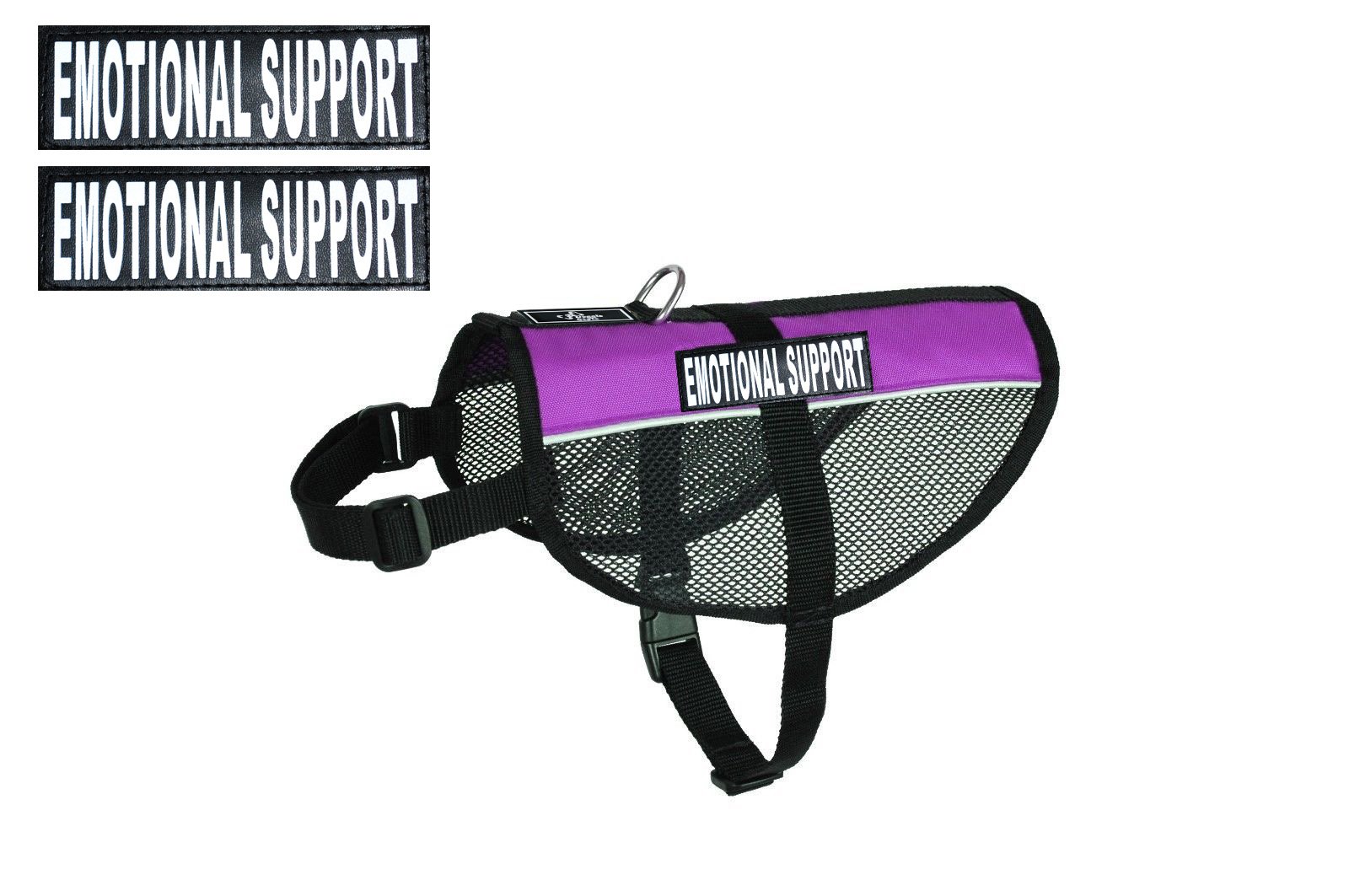 Emotional Support Dog Vest Harness - Breathable Mesh for Comfort, Includes 2 Reflective Patches (15-20