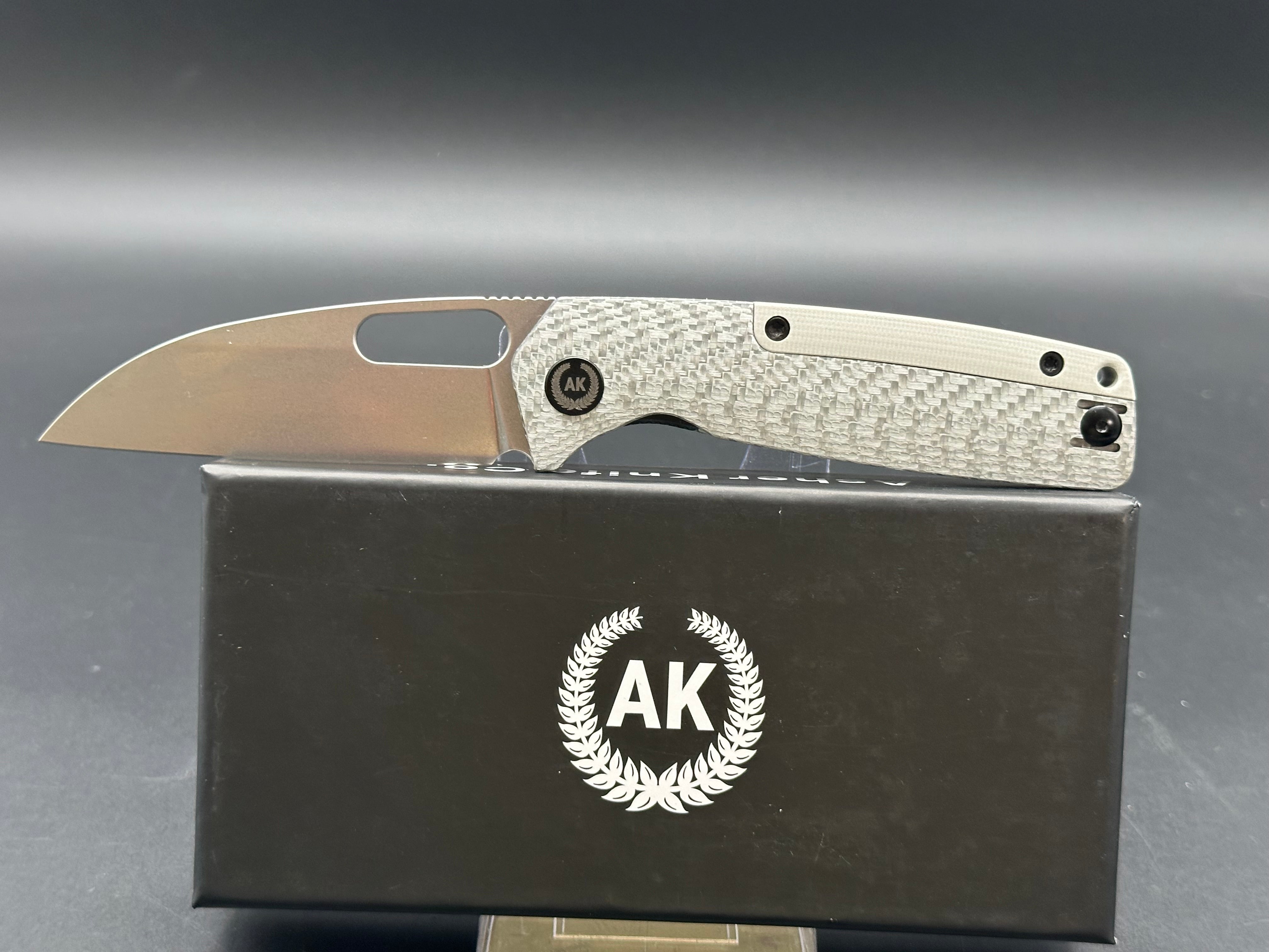 Premium Asher Spiro Silver SS Pocket Knife - 3.2
