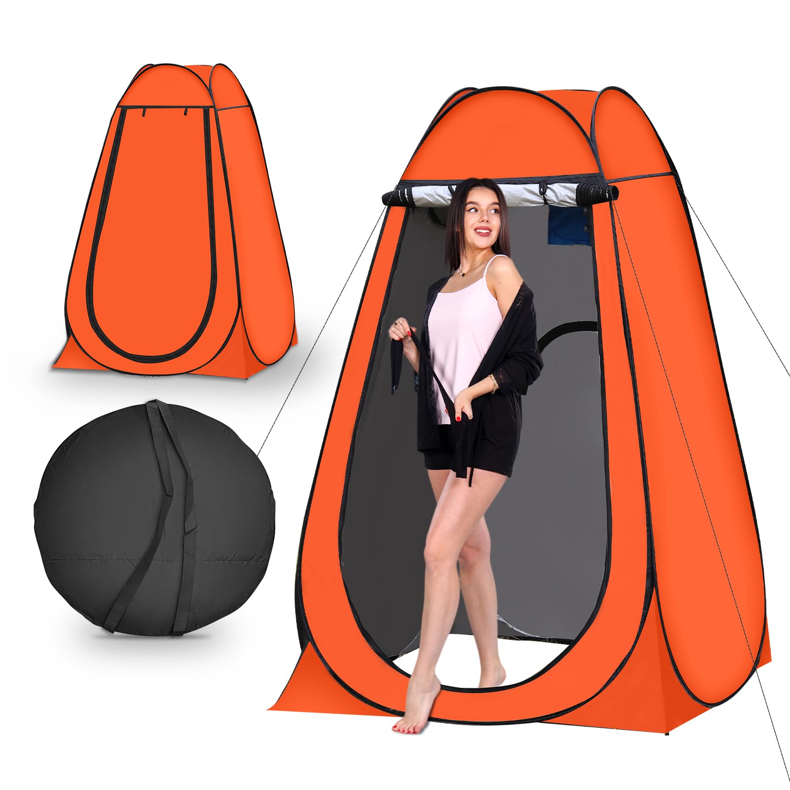 Portable Pop Up Privacy Tent for Camping - Instant Outdoor Shower & Toilet Tent, Spacious Dressing Room for Hiking, Beach, Picnic & Fishing - Includes Carrying Bag | Perfect for Camping Trips, Beach Days & Outdoor Adventures