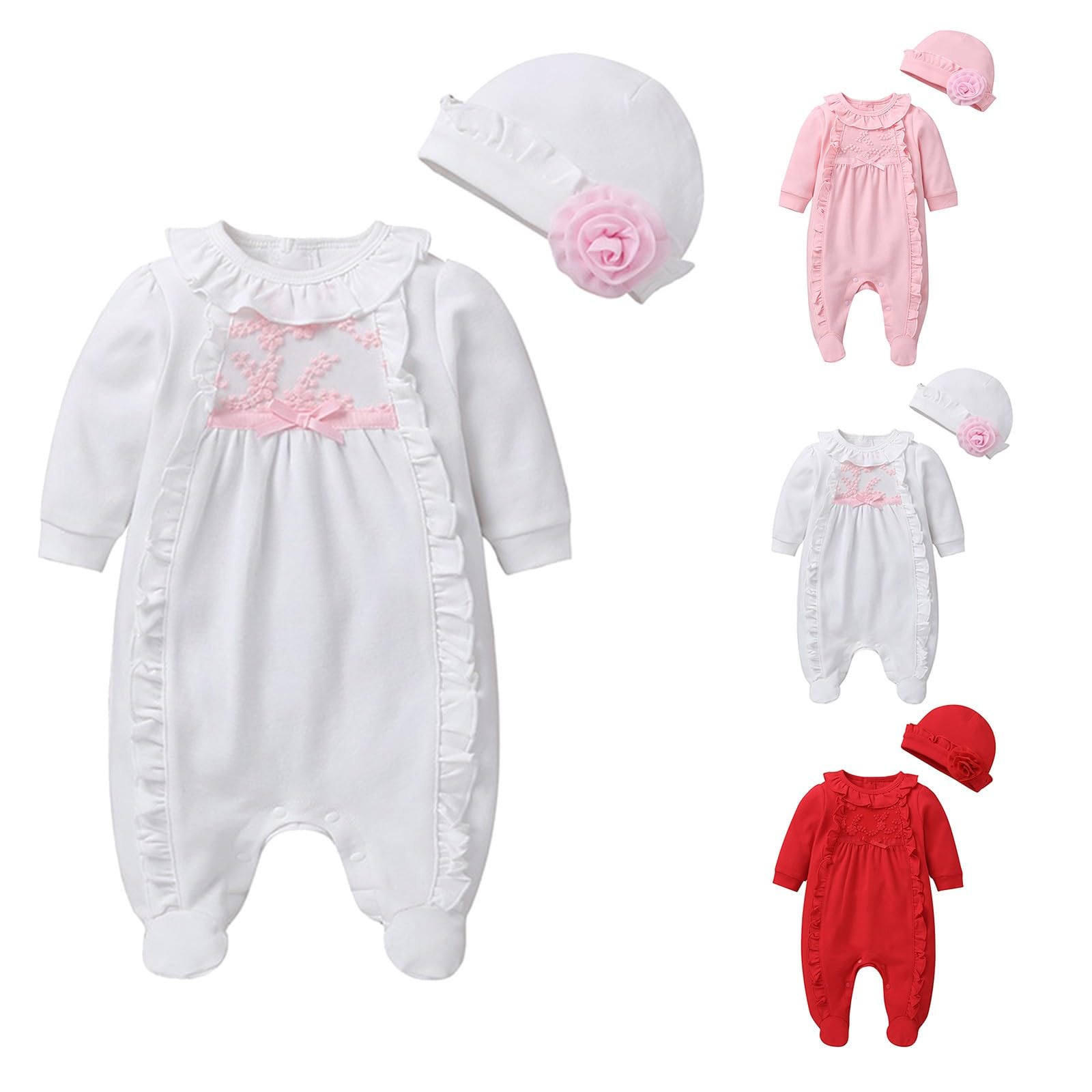Kapsrqst Baby Romper - Long Sleeve Jumpsuit for Newborn Boys & Girls | Soft Cotton Infant Clothing & Blanket for Playtime, Photos & Daily Comfort