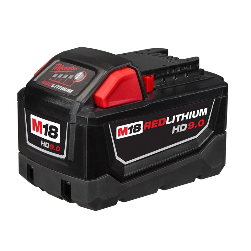 M18 18V Lithium-Ion Cordless Battery Pack | REDLITHIUM HIGH DEMAND 9.0Ah | Compatible with Milwaukee Power Tools | Ideal for Drills, Saws & Jobsite Equipment