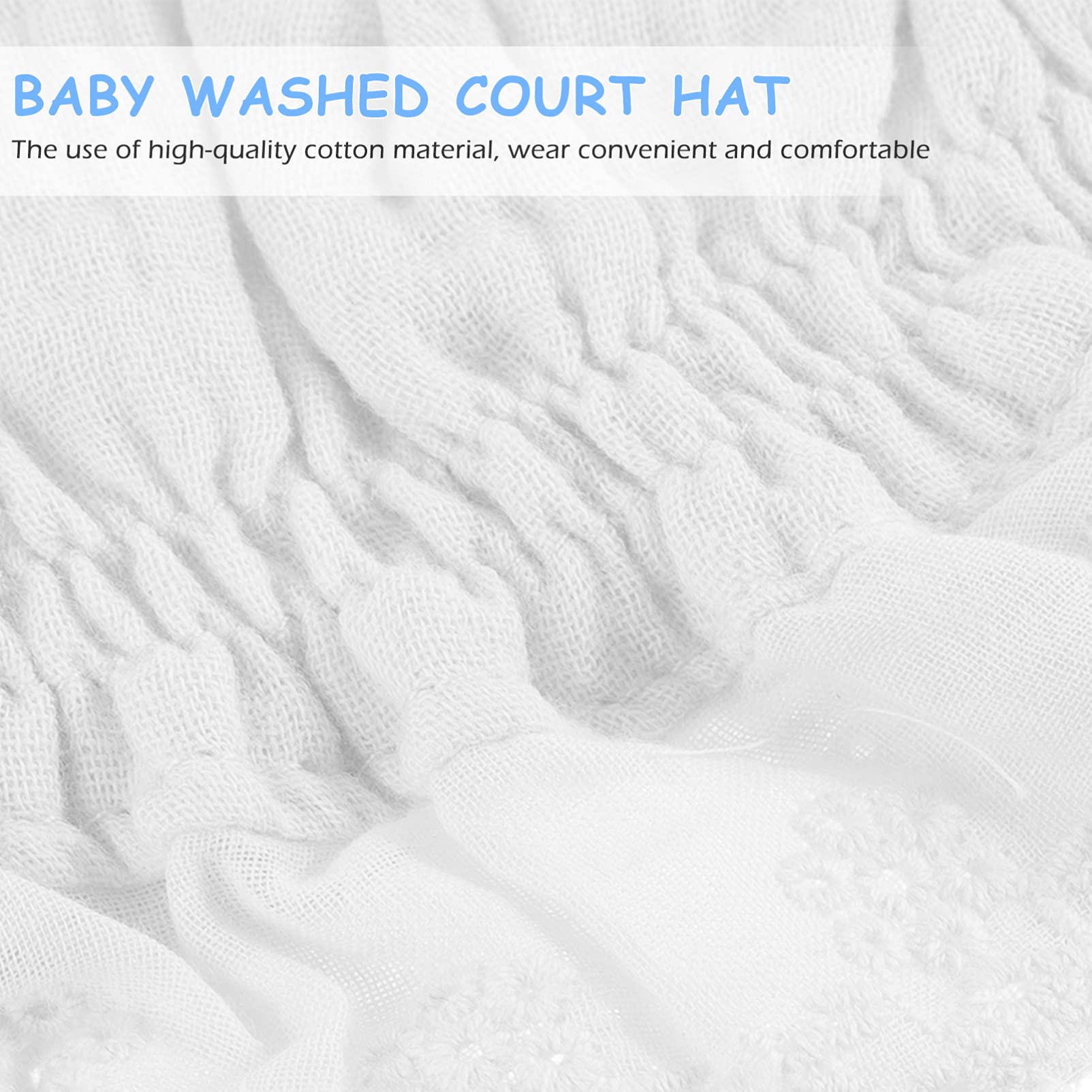 KESYOO Baby Sun Hat for Girls & Boys - Wide Brim Newborn Bonnet Cap with UPF Sun Protection - Soft Cotton Washable Toddler Princess Hat for Outdoor, Beach & Summer Activities
