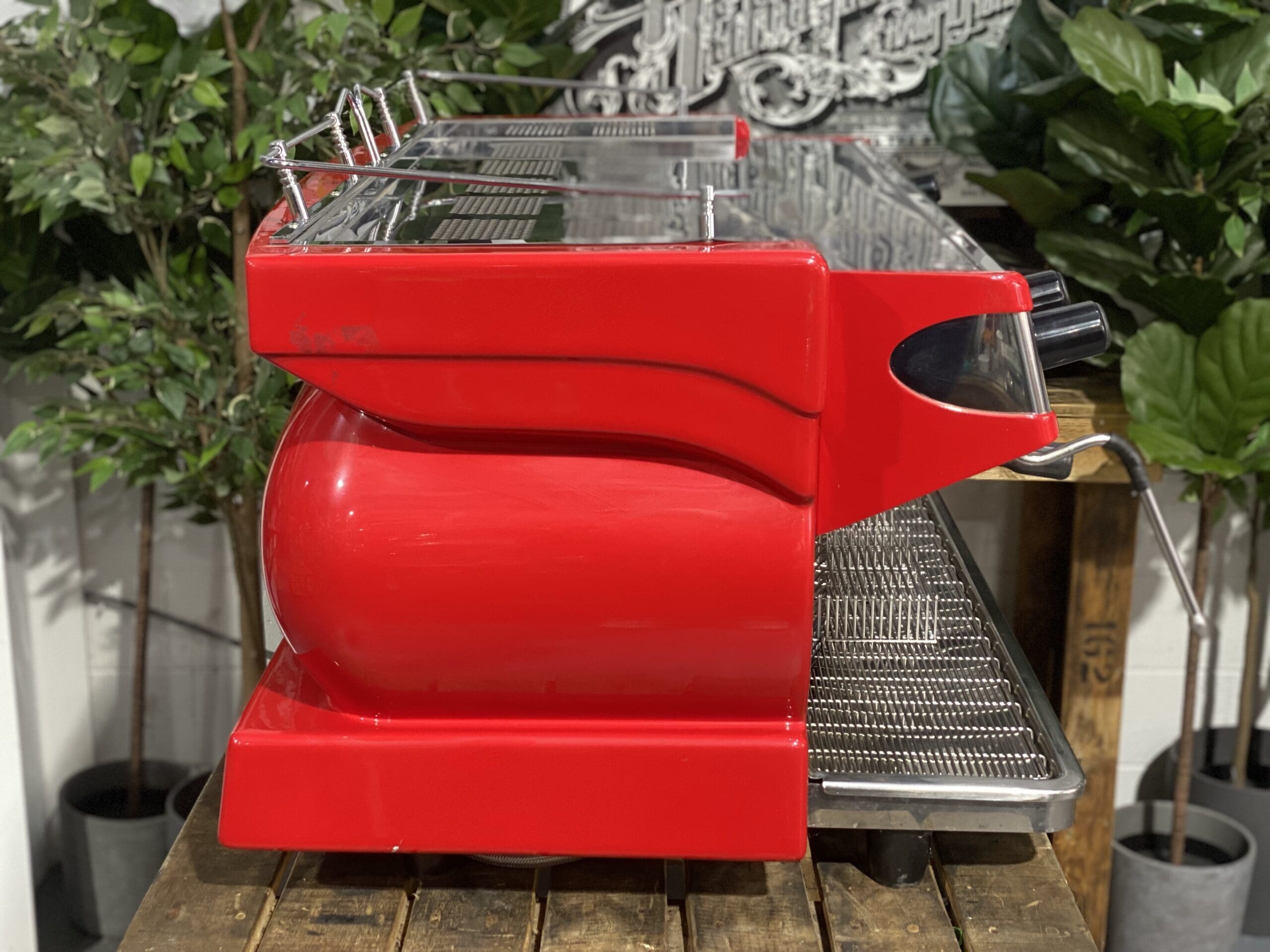Expobar Alpha Ruggero 3 Group Commercial Espresso Machine in Red - Perfect for Coffee Shops, Restaurants, and Cafes