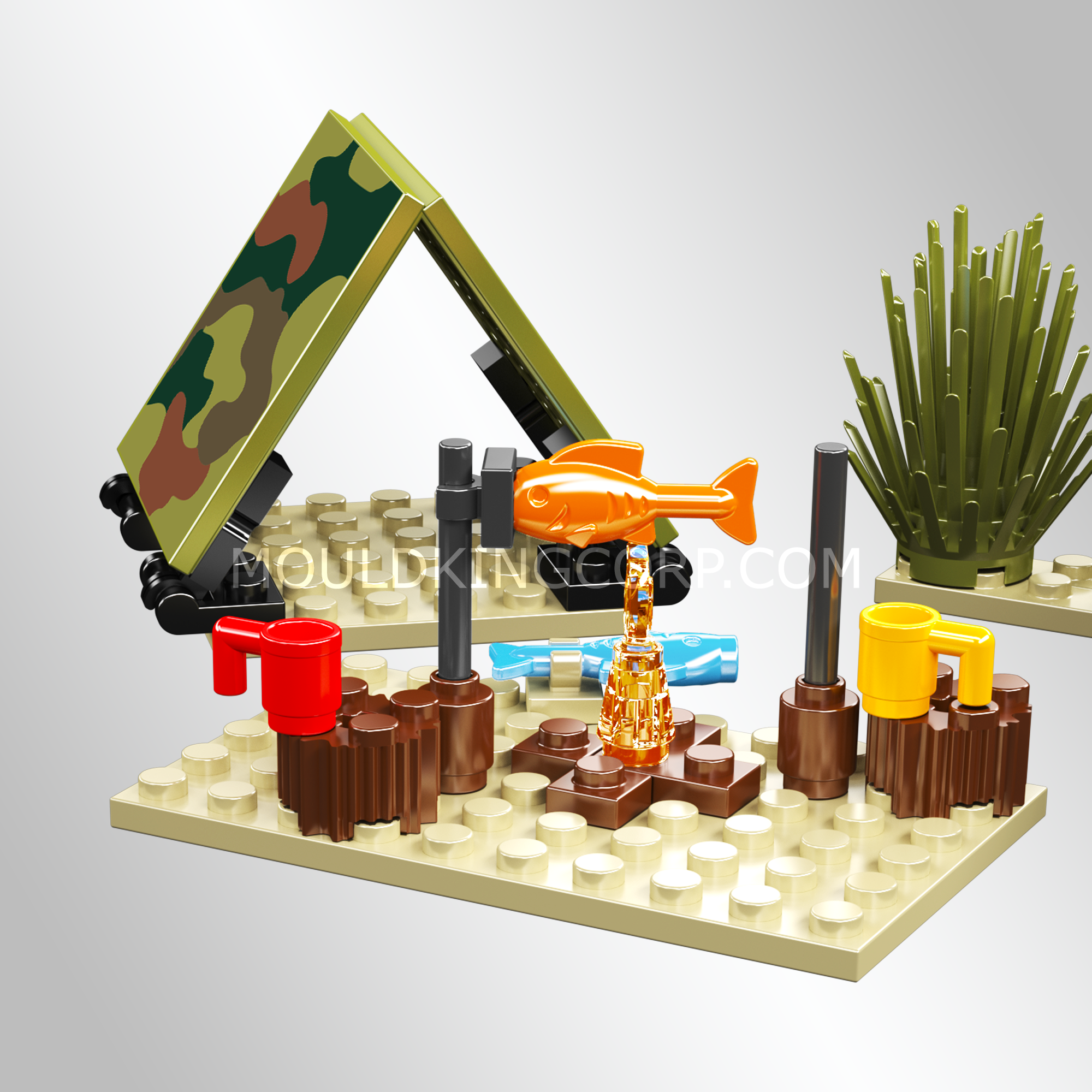 Mould King 24073 Military Tank & Rest Camp Building Blocks Set - 513 PCS for Adults & Kids | Creative DIY Model Kit for War Scenes, Army Display & Collectors