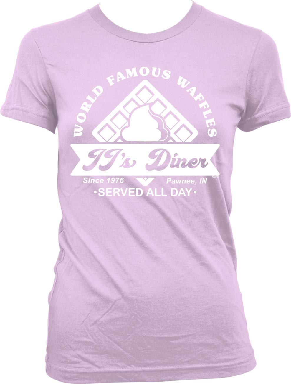 JJ's Diner World Famous Waffles Graphic Tee - Soft Cotton Junior's T-Shirt for Women & Teens - Casual Wear, Lounge Outfits & Fan Merchandise