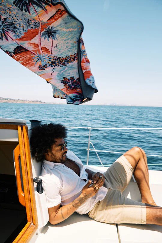 Nomadix Original Quick-Dry Travel Towel - Lightweight, Super Absorbent & Sand-Free - Perfect for Beach, Pool, Yoga & Outdoor Adventures (Island Time Pattern)