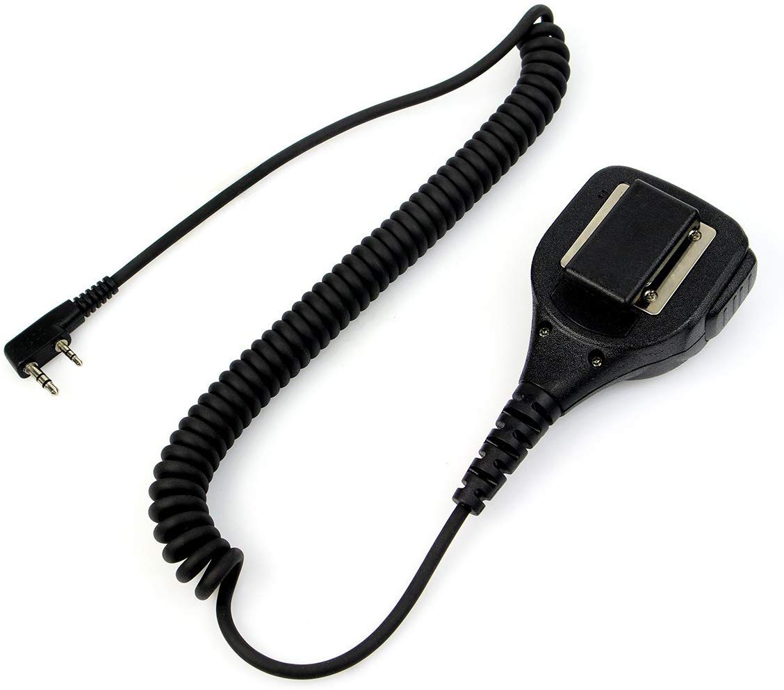 Retevis 2 Pin Remote Speaker Mic for Baofeng 888S UV-5R Kenwood Two Way Radios - Compatible with Retevis H-777 RT27 RT22 RT15 RT19 RB17 RT17 RT67 (1 Pack) - Perfect for Outdoor Adventures, Construction Sites & Emergency Communication