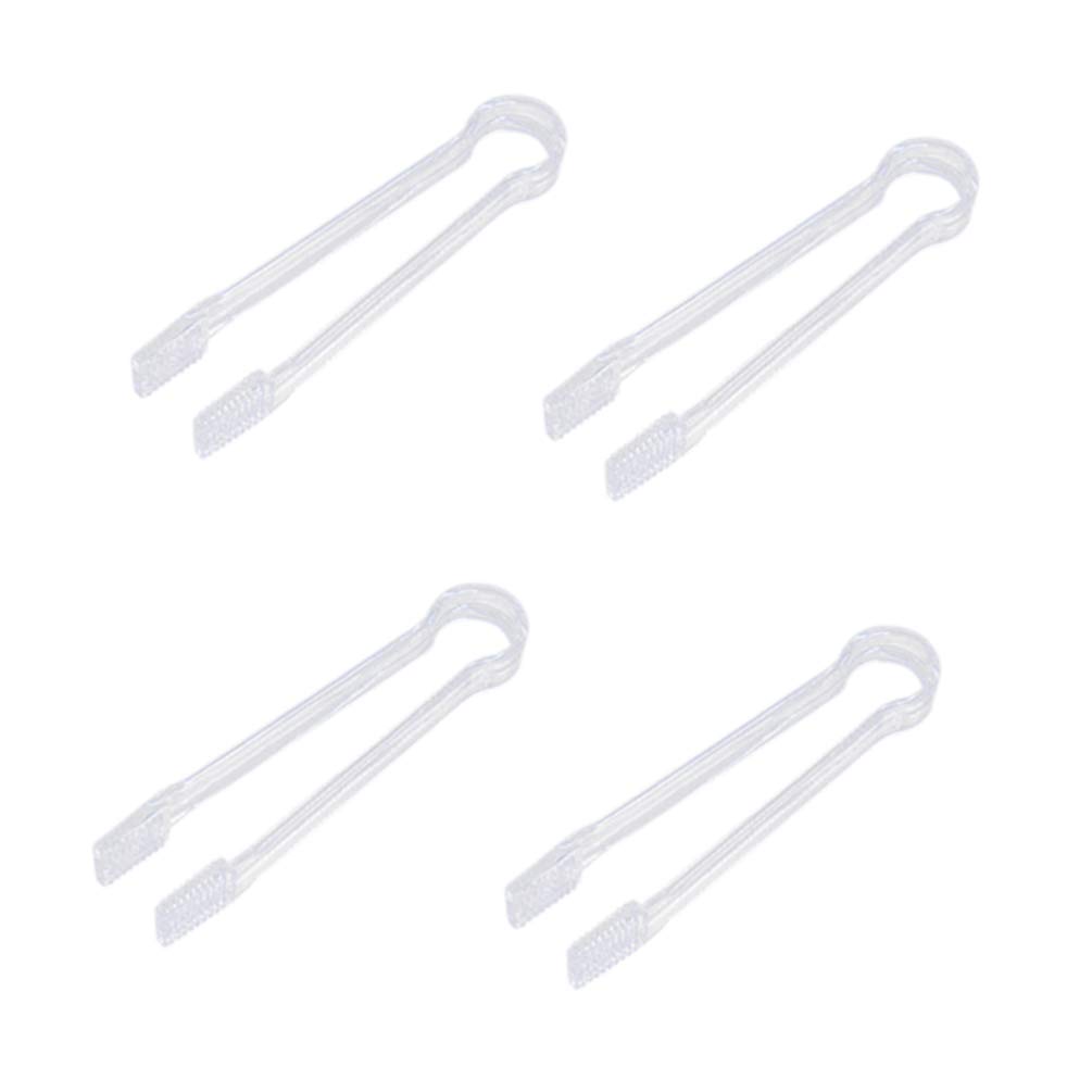 UPKOCH 12-Piece Acrylic Ice Tongs Set - Food Tongs, Salad Tongs, Bread Tongs for Kitchen, Cooking & Serving - Durable Utility Tongs for Ice Cubes, Fruits, BBQ, Buffet & Party Use