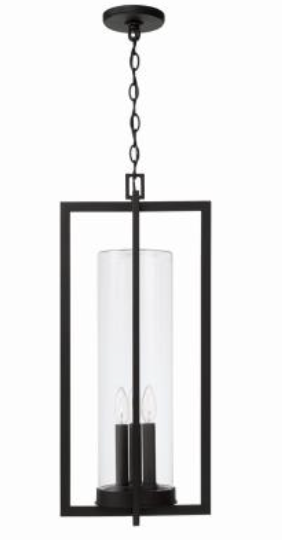 Clark 3-Light Outdoor Hanging Lantern - Weatherproof Porch Light Fixture for Patio, Garden & Entryway Decor