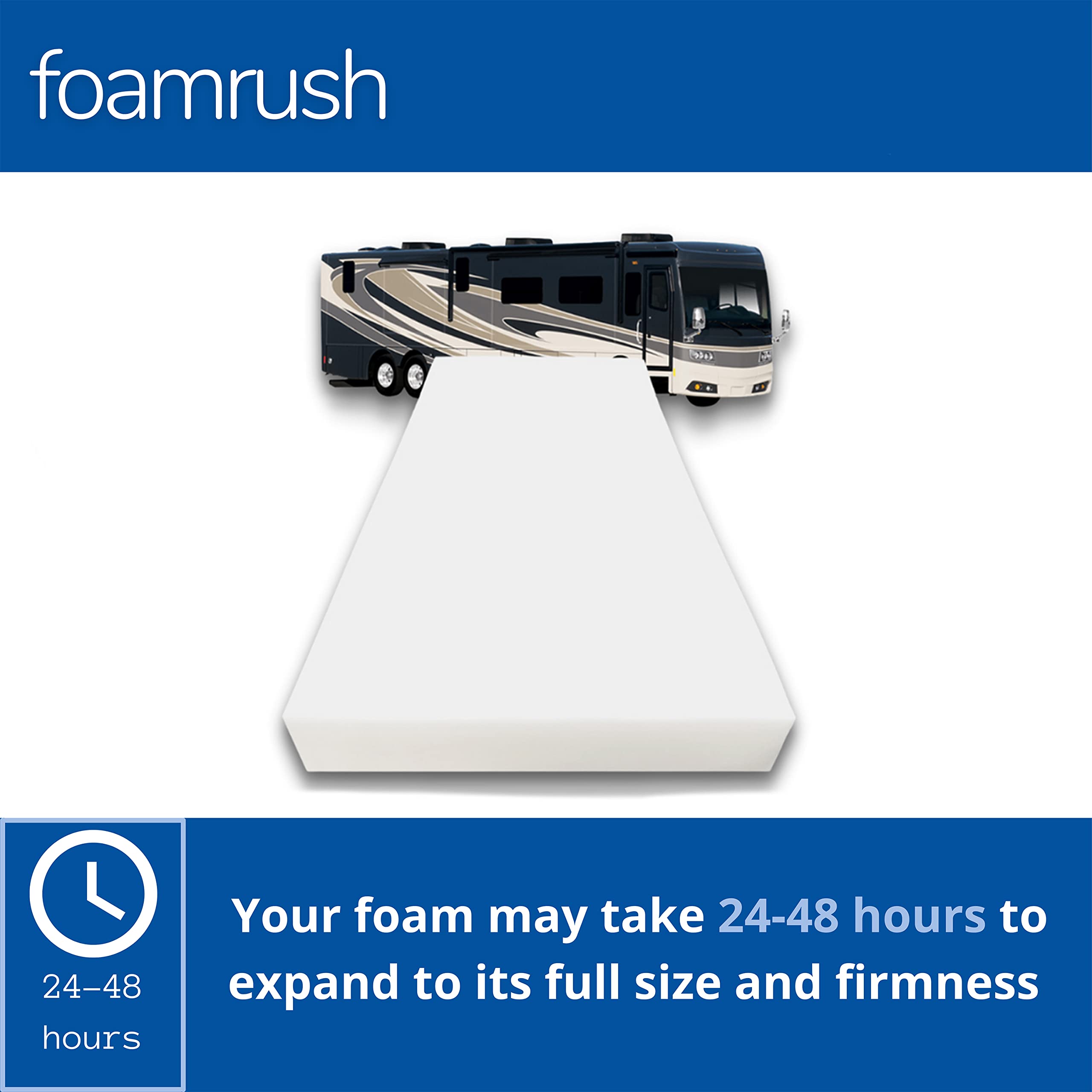 FoamRush 6-Inch High Density RV Mattress Replacement (42