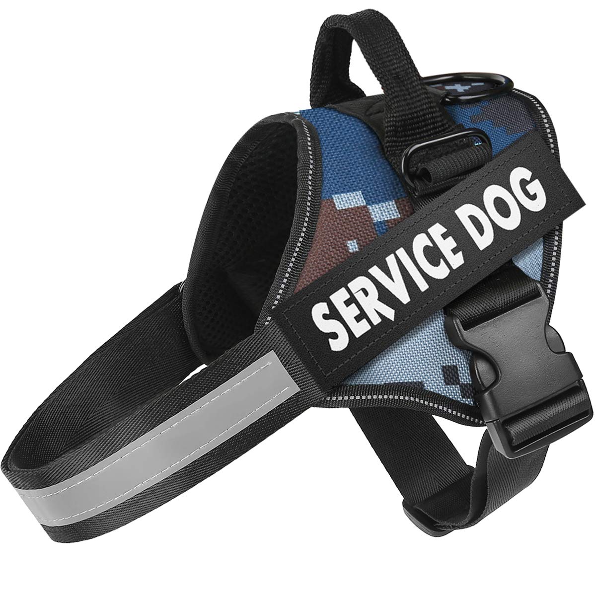 MUMUPET No Pull Service Dog Harness - Easy On/Off Adjustable Pet Vest with 3M Reflective Strips & Nylon Handle for Small Medium Large Dogs - Breathable Comfort for Walking, Training & Outdoor Adventures